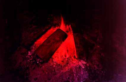 log fire