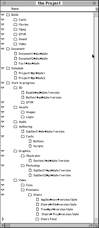 Directory Structures During Development